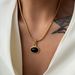 Unisex Gold Plated Titanium Steel Lover Gift Black Stone Snake Bone Chain Necklace_ipsvogv.com