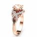 Sanjie New Exquisite Champagne Color Square Diamond Ribbon Women's Ring Jewelry_ipsvogv.com