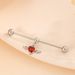 Personalized Hip Hop Ear Bridge Nails Red Heart Shaped Design Piercing Earrings Versatile Net Celebrity Ear Bone Nails_ipsvogv.com