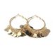 Exaggerated metal round tassel for jewelry, geometric gold long earrings F16170_ipsvogv.com