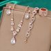 Women’s Jewelry Set Fashion Popular Jewelry Earrings Set Party Banquet Jewelry Bridal Wedding Rhinestone Necklace Earrings_ipsvogv.com
