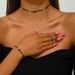 Fashion New Ins Niche Fashion Personality High End Sense All Match Claw Chain Necklace Earrings Bracelet Three Piece Set_ipsvogv.com