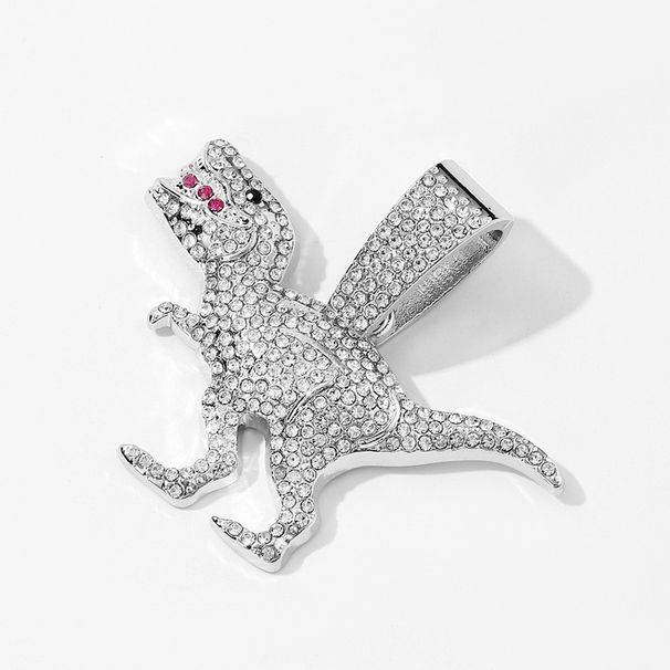 Necklace Hip Hop Dinosaur Animal Personality Men's Pendant Jewelry Set With Water Diamonds_ipsvogv.com