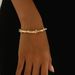 Geometric style women's bracelet, niche personality, pearl inlaid with adjustable opening, high-end feel bracelet_ipsvogv.com