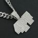 Personalized and Creative Diamond Numeric Letter Pendant for Men's Hip Hop Street Dance Wear Cuban Chain Necklace_ipsvogv.com