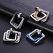 Men's Jewelry Square Geometric Hip Hop Ring Crystal Couple Three Ring Titanium Steel Pendant Long Sweater Chain Jewelry_ipsvogv.com