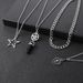 New Personalized Five Pointed Star Love Black Pendant Thick Chain 4-piece Set Necklace_ipsvogv.com