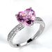 Cao Shi's New Wedding Set With AAA Heart Shaped Pink Diamond Zircon Ring For Women's Engagement Handicrafts_ipsvogv.com
