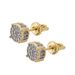 Women's Jewelry Hip Hop Earrings Round Full Zirconium Personality Earrings Four Claw Three Dimensional Trendy Male And Female Couple Earrings_ipsvogv.com