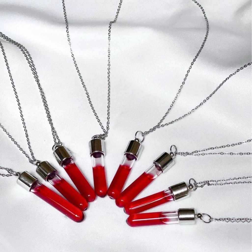 Men's And Women's With Minimalist Design That Can Be Opened To Hold Blood Glass Pendants, Bottles, Necklaces_ipsvogv.com