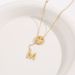 Titanium Steel English Letter M Necklace Female INS Cold Fashion Simple Tassel Collar C Forest Series Mesh Red_ipsvogv.com