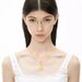 Women's Jewelry Exquisite Double Layered Gold Coin Pendant Necklace Light Luxury Niche High End Design Fashionable Multi Layer Clavicle Necklace_ipsvogv.com