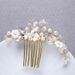 Jewelry & Accessories Bridal Handmade Pearl Flower Hair Comb Golden Wedding Dress Accessories Headdress Bridal Jewelry_ipsvogv.com