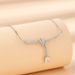 S Pure Silver Inlaid Diamond Ribbon Bowknot Necklace For Women Ins Sugar Cube Zircon Clavicle Chain Same Style_ipsvogv.com