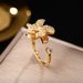 Korean Version Of Internet Celebrity Creative Windmill Rotating With Female Niche Design, Micro Inlaid Zircon Opening,_ipsvogv.com
