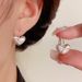 Korean Style Fashion Simple Silver Metal Brushed Heart Niche Design Sweet Cool Versatile Earrings_ipsvogv.com