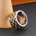 Hip Hop Hollowed Out Cuban Chain Ring, Trendy Men's Widened Woven Gold Water Diamond Titanium Steel Ring_ipsvogv.com