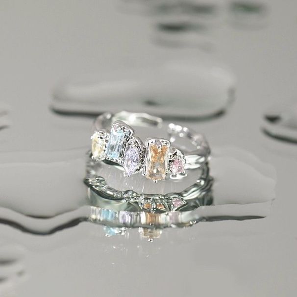 Emotional Construction, Niche Ring, Female Aloofness, High-end Color Zircon Design, Personalized Index Finger Fashion_ipsvogv.com