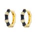 Unisex High Grade Color Enamel Copper Plated Real Gold Earrings Temperament Fashion Commuting Copper Inlaid Zircon Ear Buckle Earrings For Women_ipsvogv.com