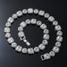 New square circular splicing necklace 12mm hip-hop trend flowing ice sugar chain men's pendant accessory_ipsvogv.com