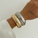 Fashionable Geometric Circle With Simple Hammer Pattern Design Alloy Bracelet_ipsvogv.com