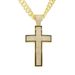 Hip hop men's domineering full diamond cross pendant Cuban chain necklace trendy personality street dance accessories_ipsvogv.com