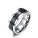 Men's Jewelry Titanium Steel Color Plated Rotatable Ring Rotatable Black Belt Ring_ipsvogv.com