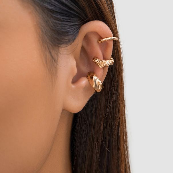 Wholesale Jewelry Vintage Style Irregular Round Alloy Plating Ear Cuffs_ipsvogv.com