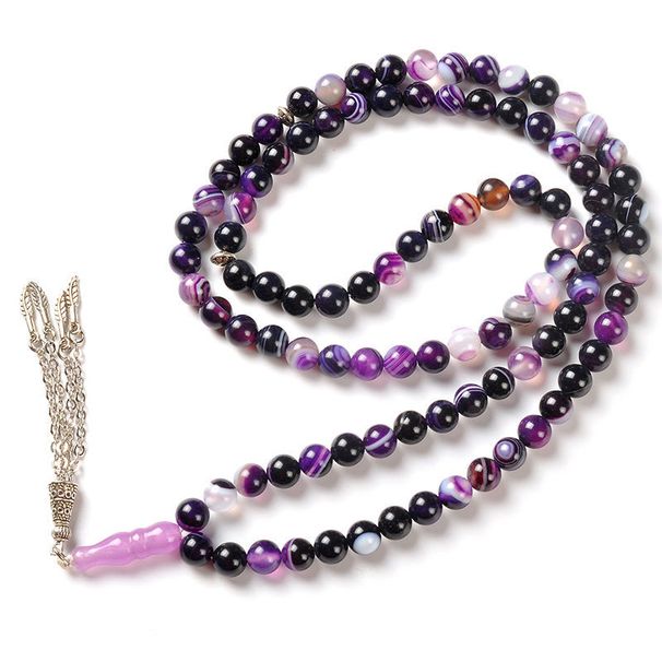 99 6cm Agate Alloy Muslim Prayer Beads Original Handmade Hand String Ethnic Style_ipsvogv.com