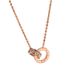 New Korean Fashion Style Roman Necklace Women's Rose Plated Gold Lock Bone Short Chain Jewelry Gift_ipsvogv.com