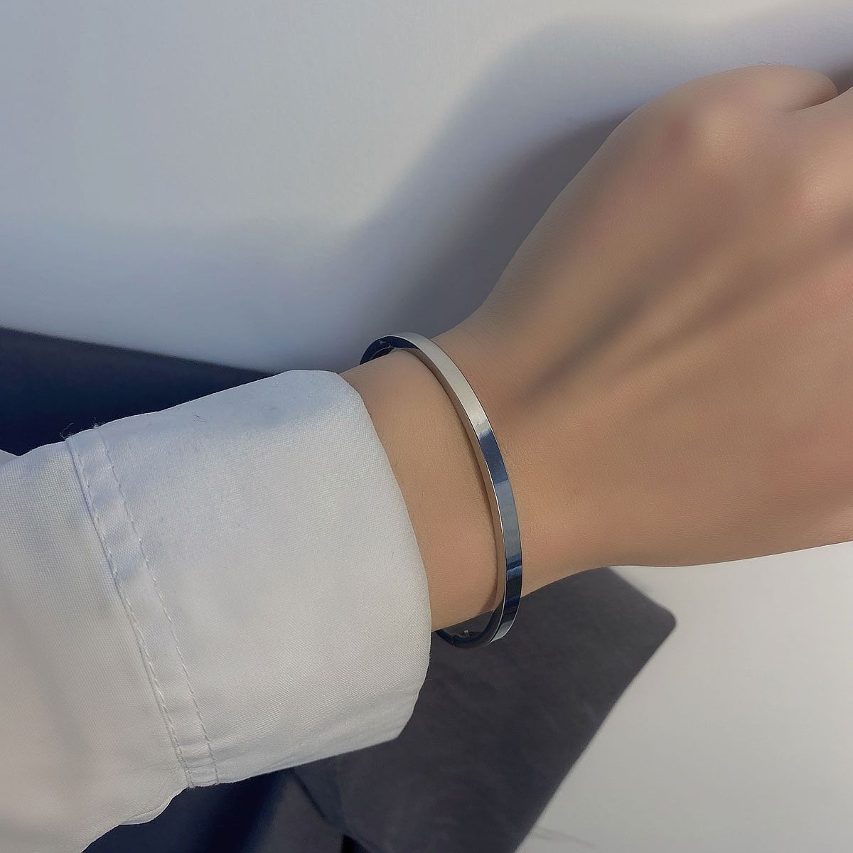 Instagram Korean Personalized Simple Plain Ring Women's Fashion Versatile Creative Celebrity Same Style Bracelet_ipsvogv.com