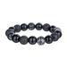 Hot Selling Volcanic Stone Snowflake Stone Bead Bracelet Men's Retro 12/10/8mm Elastic Bead Couple Bracelet_ipsvogv.com