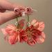 Unisex Burning Rose Flower Tassel Earrings Super Fairy Retro Atmosphere Simulated Petal Earrings Unique And Exaggerated Earrings_ipsvogv.com