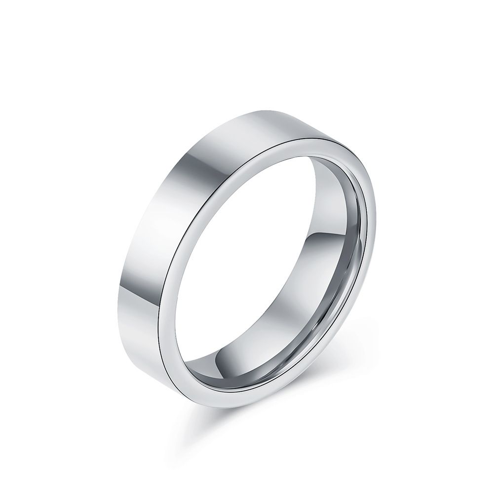 Fashionable and simple 468mm tungsten steel ring ring light luxury high end cold style tungsten gold couple hand jewelry gift_ipsvogv.com