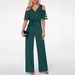 Women's Clothing V-neck strapless solid color high waist party jumpsuit trousers belt women's wide-leg pants_ipsvogv.com