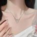 Galaxy Waterfall S925 Sterling Silver Moissanite Necklace Exquisite Diamond Tassel Temperament High End Light Luxury_ipsvogv.com