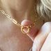 Women's Jewelry Stainless Steel Paper Clip Circle Pendant Clavicle Chain DIY Pendant Necklace Personality Simple_ipsvogv.com