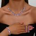 Women’s Jewelry Set Fashion Jewelry Set Hot Sale Exquisite Rhinestone Clavicle Chain Evening Claw Chain Necklace Earrings Bracelet Set_ipsvogv.com