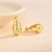 Women’s Jewelry Set Fashion Copper Plated Real Gold Metal Style Teardrop Shaped Earrings Niche Design Irregular Earrings Jewelry_ipsvogv.com