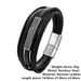 Stainless steel fashionable hip-hop multi-layer woven leather bracelet, men's gift new style_ipsvogv.com