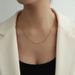 Women's Jewelry Long Tassel Double Layer Side Chain Titanium Steel Gold Material Clavicle Sexy Long Necklace Clavicle Chain_ipsvogv.com