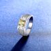 S925 Sterling Silver Men's Frosted Moissanite Diamond Ring New Classic High Carbon Stone Yellow Diamond Ring_ipsvogv.com