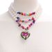 Exaggerated Turquoise Pearl Chain Personalized Artificial Crystal Heart Pendant Necklace For Women_ipsvogv.com