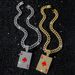 New Style Red Peach A Hip Hop Creative Personalized Poker Card Pendant_ipsvogv.com