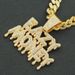 Men's full diamond creative splicing letter pendant necklace with water droplet shape large buckle, cool hip-hop Cuban_ipsvogv.com