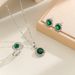 Wind Sparkling Copper With Zircon Versatile Women's High End, Niche, Ring, Necklace, Earrings Three Piece Set_ipsvogv.com