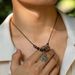 European and American Fashion Sunflower Tiger Stone Bead Necklace Hip-hop Niche High-end Feeling Collarbone Chain Men's Necklace_ipsvogv.com