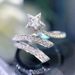 Cao Shichao Xian Designed A Double Layered Winding The Sun, Moon, With An Open Ring For Shooting Stars, Earrings, And_ipsvogv.com