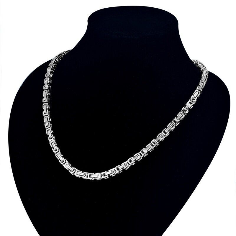 titanium steel gold style thick stainless steel necklace domineering boys water wave chain_ipsvogv.com