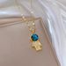 【 】 Sea Star Astronaut Light Luxury Charm Gorgeous Full Diamond Necklace Women's Versatile Clavicle Titanium Steel Chain_ipsvogv.com